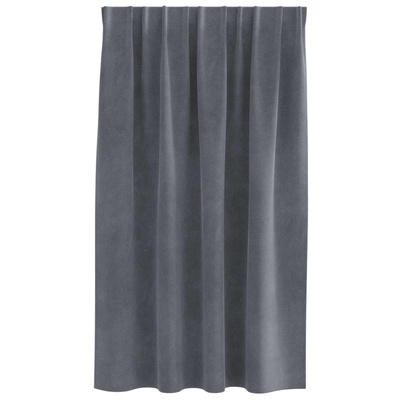 Zasłony zaciemniające 2 pcs Jasnoszary 140 x 140 cm Aksamit