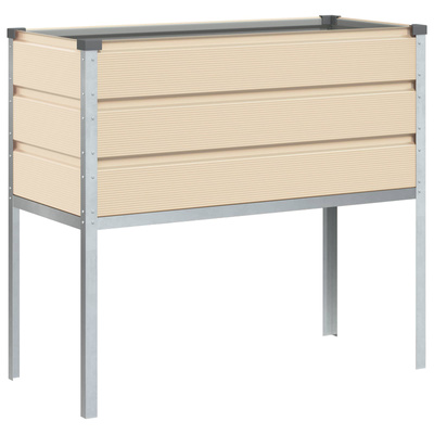 Donica Kość słoniowa 100 x 45 x 90 cm Stal Galwanizowana