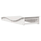 vidaXL Leżak, biały, 205x80x31,5 cm, lite drewno sosnowe
