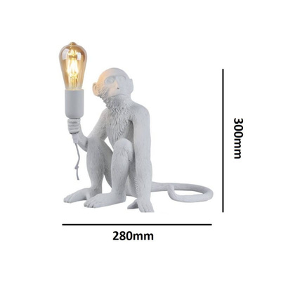 Lampa Stołowa Biała Małpa Abruzzo Cappuccino E27