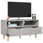 vidaXL Szafka pod TV, szarość betonu, 90x40x48,5 cm