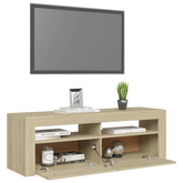 vidaXL Szafka pod TV z oświetleniem LED, dąb sonoma, 120x35x40 cm model standard
