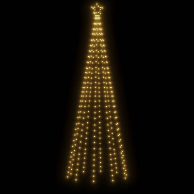 vidaXL Choinka stożkowa, 310 ciepłych białych LED, 100x300 cm