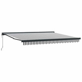 Zwijana markiza, antracytowo-biała, 4x3 m, tkanina i aluminium