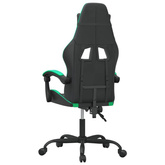 vidaXL Obrotowy fotel gamingowy, czarno-zielony, sztuczna skóra model standard