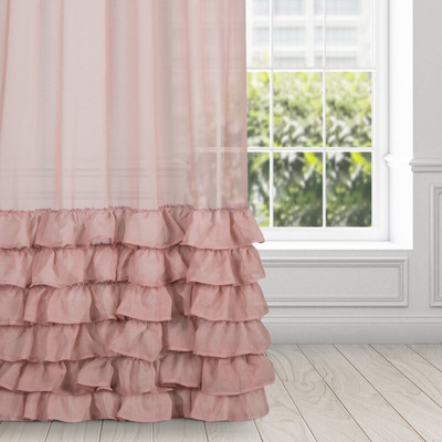Firana Dolly różowa 140x250