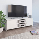 vidaXL Szafka pod TV, biała, 120x30x37,5 cm, materiał drewnopochodny