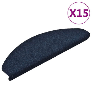 Maty na schody samoprzylepne 15 szt. 65x21x4 cm granatowe półokrągłe duże
