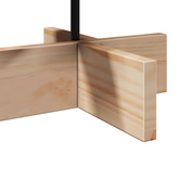 Drewniana choinka do udekorowania, 60 cm, lite drewno sosnowe