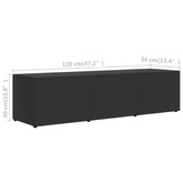 vidaXL Szafka pod TV, szara, 120x34x30 cm, materiał drewnopochodny