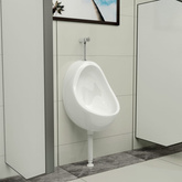 vidaXL Pisuar wiszący z zaworem spłukującym, ceramiczny, biały