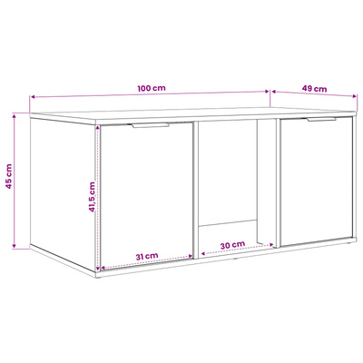 Meble dla kota Szary Sonoma 100 x 49 x 45 cm