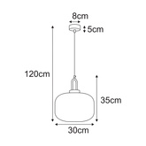 Lampa wisząca K-5895 z serii ARIA