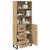 Highboard 2 szt. Dąb rzemieślniczy 69,5 x 34 x 180 cm