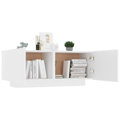 vidaXL Szafka pod TV, biała, 100x35x40 cm, materiał drewnopochodny model standard