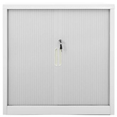 vidaXL Szafka z drzwiami przesuwnymi, szara, 90x40x90 cm, stal