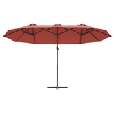 Parasol plażowy terakota 372 x 198 x 243 cm