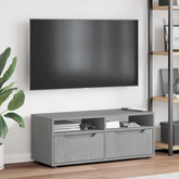 Szafka RTV "VISNES" Betonowa Szara 100x40x38 cm Drewno klejone