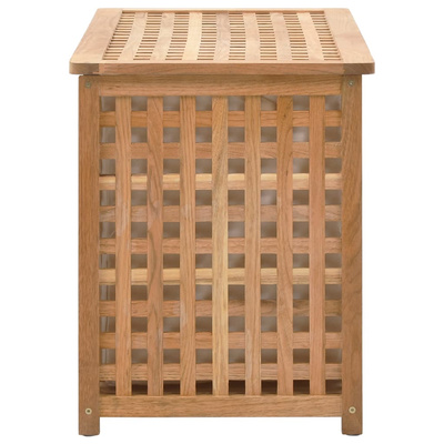 Skrzynia na pranie, 77,5x37,5x46,5 cm, lite drewno orzechowe