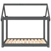 vidaXL Legowisko dla psa, szare, 101x70x90 cm, lite drewno sosnowe