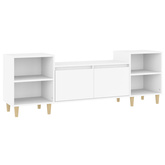 vidaXL Szafka pod TV, biała, 80x36x50 cm, materiał drewnopochodny