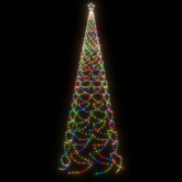 vidaXL Choinka z metalowym słupkiem, 1400 kolorowych diod LED, 5 m