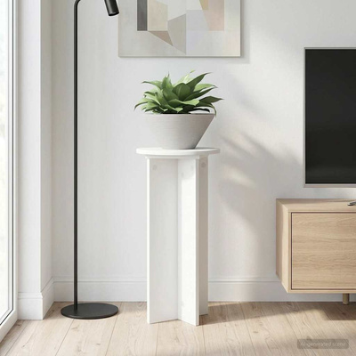 Stojak na rośliny 2 pcs Biały ?29,5 x 60 cm Drewno inżynieryjne