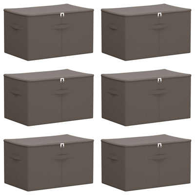 Skrzynia do przechowywania 6 pcs antracytowy 55 x 35 x 32 cm
