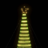 Choinka LED 1544 LEDs Ciepła biel 500 cm