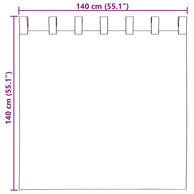 Zasłony woalowe z pętelkami 2 szt. Terakota 140x140 cm