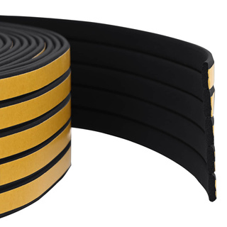 Samoprzylepna uszczelka okienna Czarny 8 x 2 mm 12 m Guma EPDM