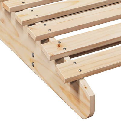 vidaXL Leżak, 205x60x31,5 cm, lite drewno sosnowe