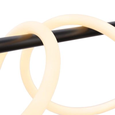 Nowoczesna spiralna lampa wisząca Złota 150cm 360° 45W 3000K Abruzzo Spirali