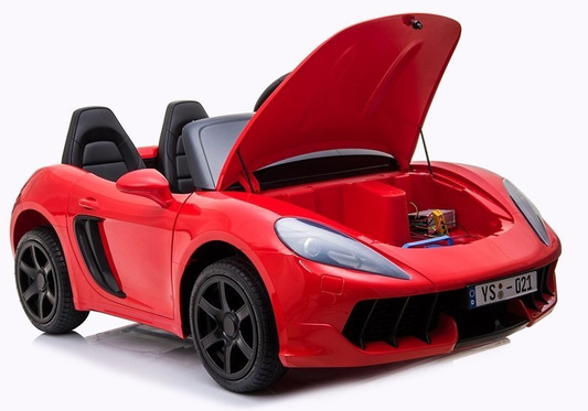 Auto na akumulator YSA021A Światła LED MP3 Czerwony Lakierowany