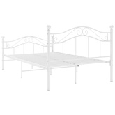 Rama łóżka, biała, metalowa, 120 x 200 cm