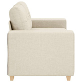 Sofa dwuosobowa obity lnem, 160x77x82 cm