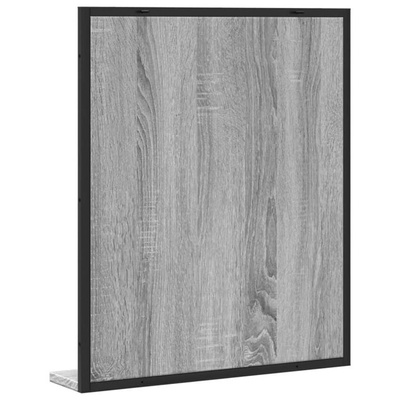 vidaXL Lustro łazienkowe z półką, szary dąb sonoma, 50x12x60 cm
