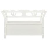 Ławka, biała, 107x45x75,5 cm, lite drewno jodłowe