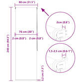 Roleta prysznicowa 80x240 cm Szerokość tkaniny 76 cm