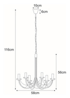 Lampa wisząca K-3520 z serii PERSEO KAJA