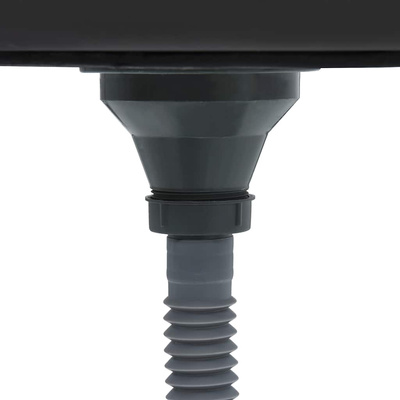 Ręcznie robiony zlewozmywak, czarny, stal nierdzewna