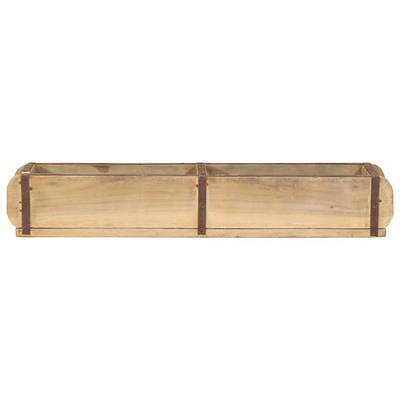 Taca 4 pcs Brązowy 57 x 15 x 9 cm Lite Drewno Recyklingowe