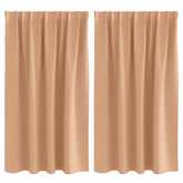 Firany blackout z kółkami 2 pcs Jasny Brąz 140 x 140 cm