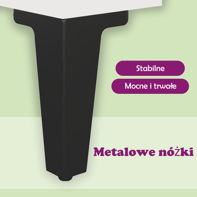 Stolik kawowy, biały, 90x50x40 cm, materiał drewnopochodny