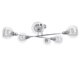 Lampa sufitowa chromowa szklany klosz z koszyczkiem 6x40W Dixi Candellux 36-61362
