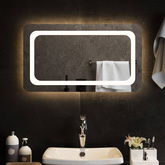 vidaXL Lustro łazienkowe z LED, 70x40 cm