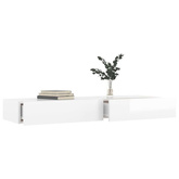 vidaXL Szafka pod TV z LED, biała z połyskiem, 120x35x15,5 cm