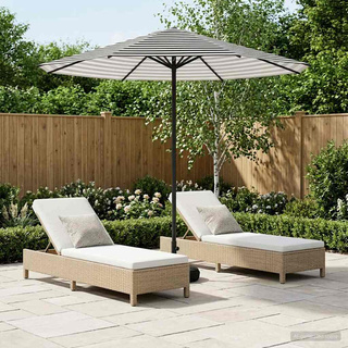 Parasol ogrodowy z podstawą 230 x 230 cm Poliester Prostokątny