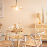 Lampa Wisząca Szklana Miodowa 35cm E27 Abruzzo Artel