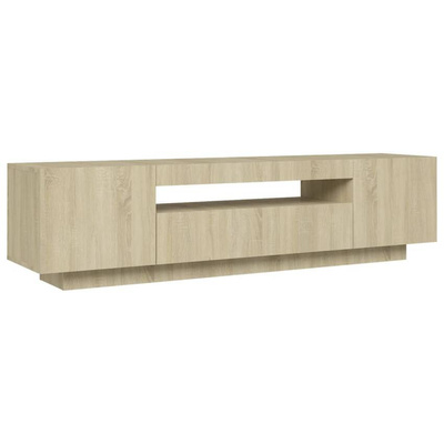 vidaXL Szafka TV z oświetleniem LED, kolor dąb sonoma, 160x35x40 cm